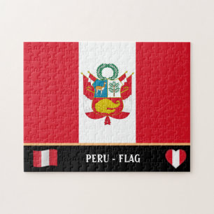 Bandera Peruana y el rompecabezas del Perú