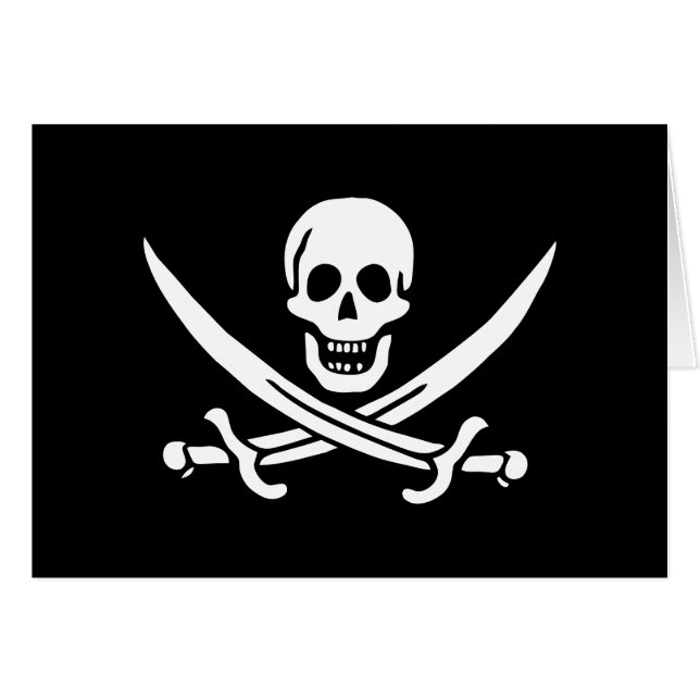 Bandera Pirata Calavera Espadas Cruzadas (Anverso (Horizontal))