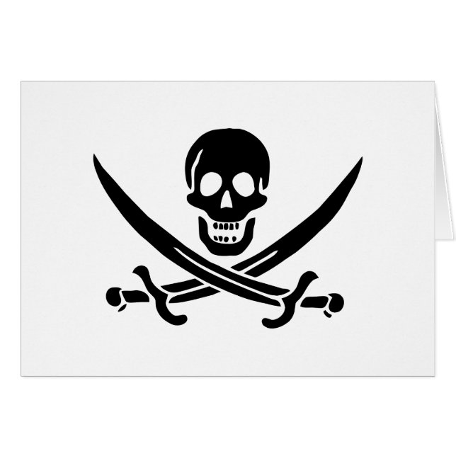 Bandera Pirata Calavera Espadas Cruzadas (Anverso (Horizontal))