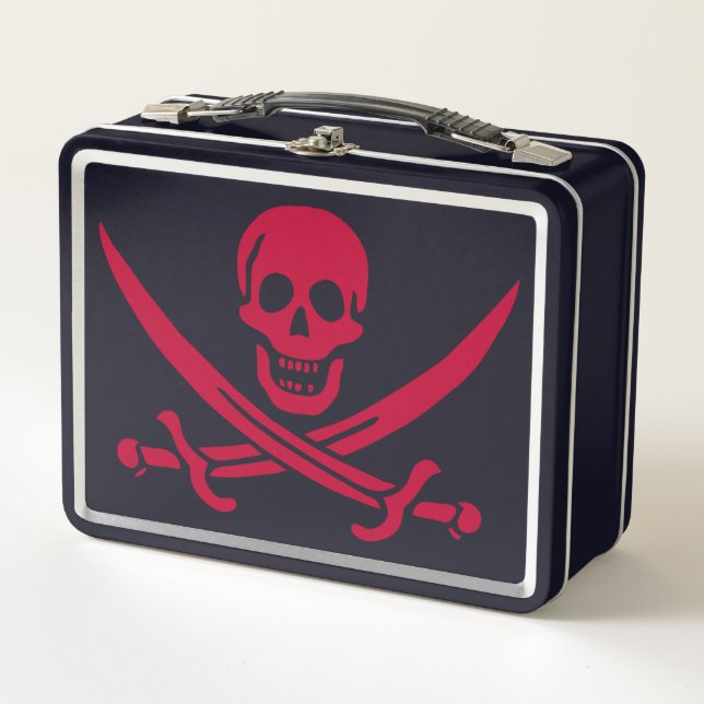 Bandera pirata de Crimson Skull & Swords Jack en C (Anverso)