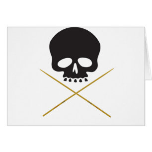 Bandera pirata del cráneo y del palillo