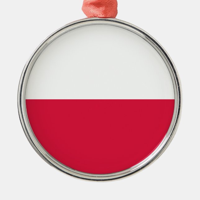 Bandera polaca (Polonia) Ornamento cerámico (Frente)
