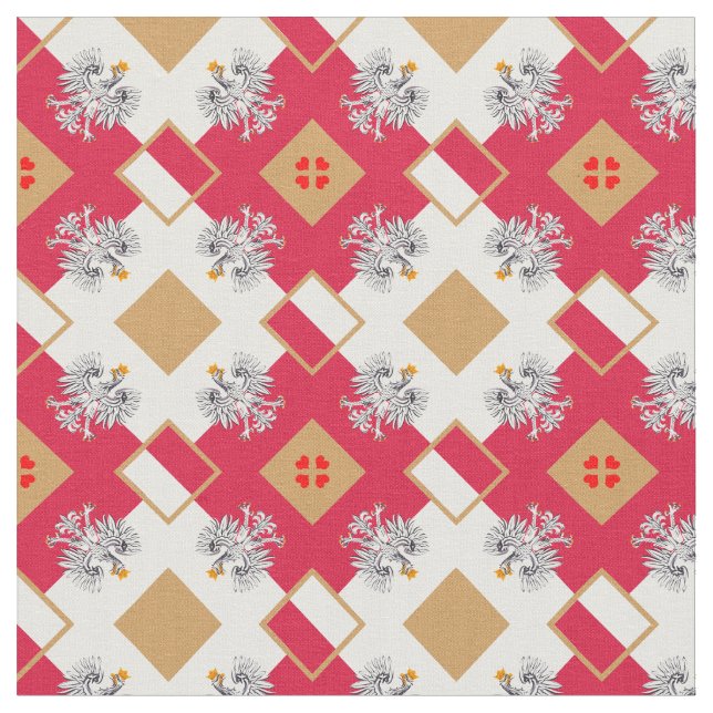 Bandera polaca y águila polaca, moda de tela moder (De cerca)