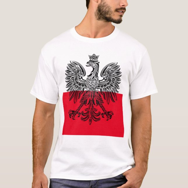 Bandera polaca y camiseta con águila (Anverso)