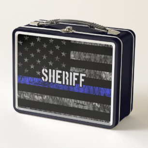 Bandera policial del sheriff angustiada