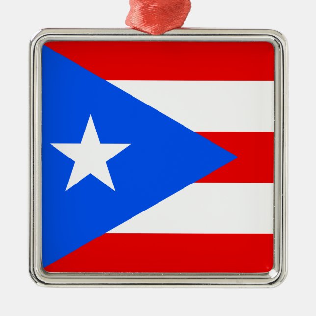Bandera portorriqueña (Puerto Rico) Ornamento cerá (Frente)