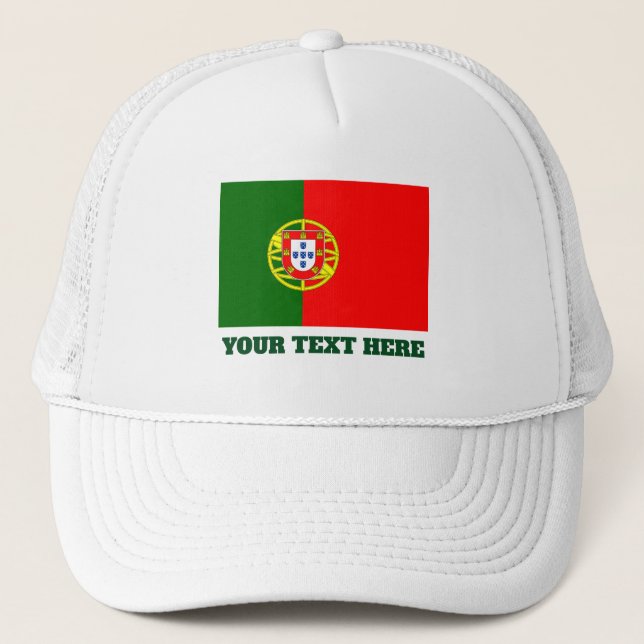 Bandera portuguesa con sombreros de camionero pers (Anverso)