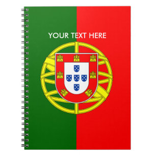 Bandera portuguesa del cuaderno de espiral persona