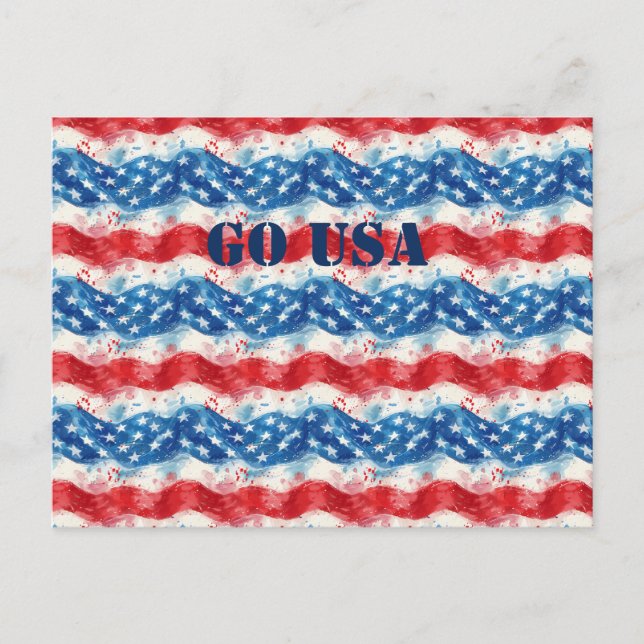 Bandera postal de Patriotic Military America (Anverso)