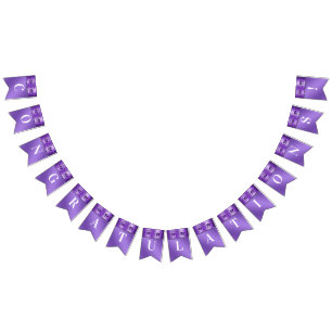 Bandera Purple Floral de Bunting