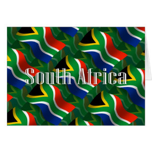 Bandera que agita de Suráfrica