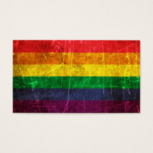 Bandera rasguñada y llevada del arco iris del