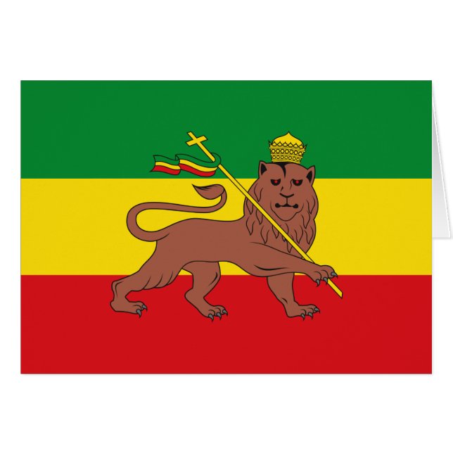 Bandera rastafari de Etiopía León de Judá (Anverso (Horizontal))