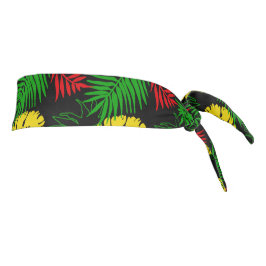 Bandera rastafari hojas de palmera coloreadas con