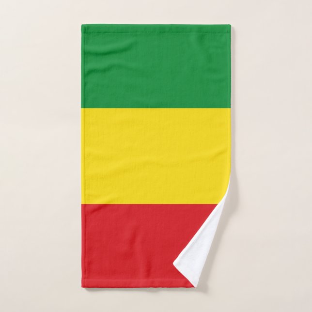 Bandera rastafariana rasta etíope (Toalla de mano)