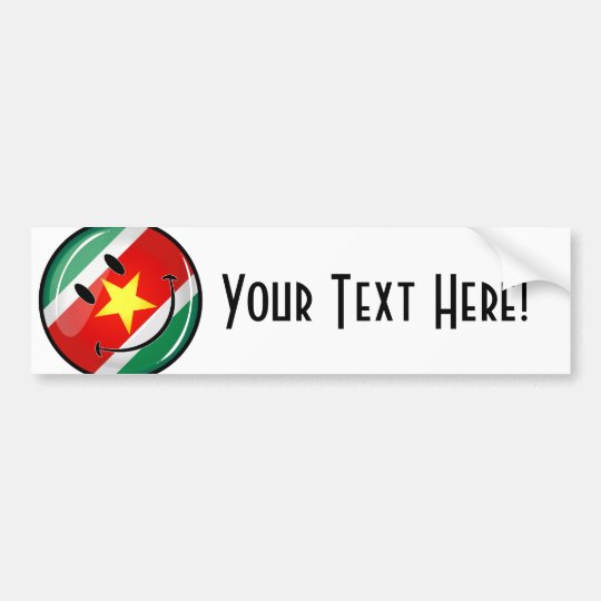 Bandera redonda brillante de Suriname Pegatina Para Coche