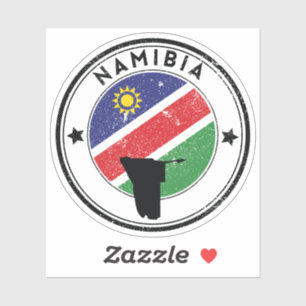 Bandera redonda del Pegatina de focas de Namibia