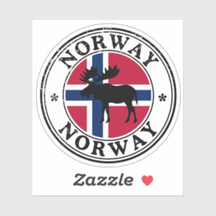 Bandera redonda del Pegatina de sellos de Noruega