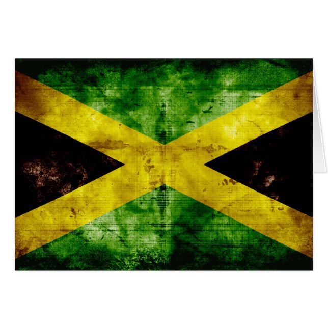Bandera resistida de Jamaica (Anverso (Horizontal))