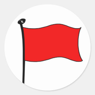 Bandera roja: pegatinas (pequeños)