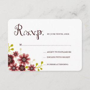 Bandera romántica del ramo floral que casa RSVP