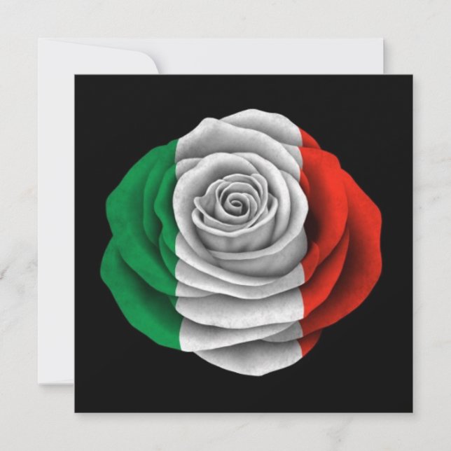 Bandera Rosa italiana en negro (Anverso)