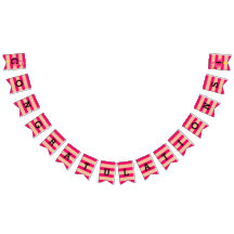 Bandera rosada del empavesado del flamenco