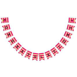 Bandera rosada del empavesado del flamenco