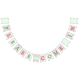 Bandera rosada y de la menta personalizada del