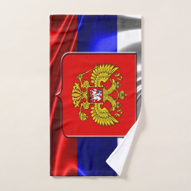 Bandera rusa (Toalla de mano)