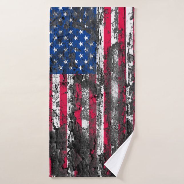 Bandera rusa estadounidense (Toalla de baño)