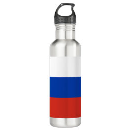 Bandera rusa (Rusia) Botella de agua de acero inox