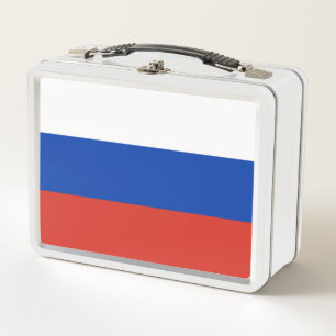Bandera rusa (Rusia) caja de almuerzo Metalizado