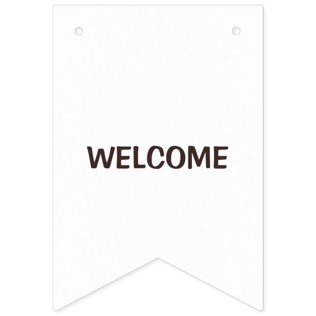 Bandera rústica de boda | Encanto personalizado (Primera bandera)