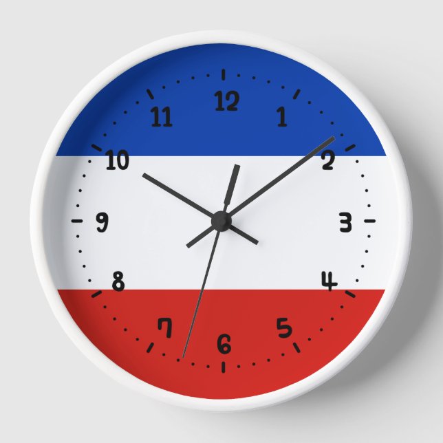 Bandera Schleswig-Holstein reloj de pared cuadrado (Anverso)
