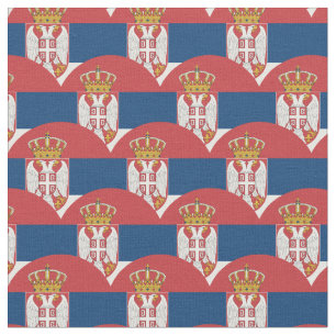 Bandera serbia y tela de moda serbia/moda