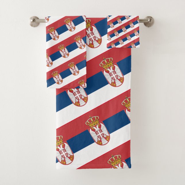 Bandera serbia y viajes de Serbia, vacaciones y de (In situ)