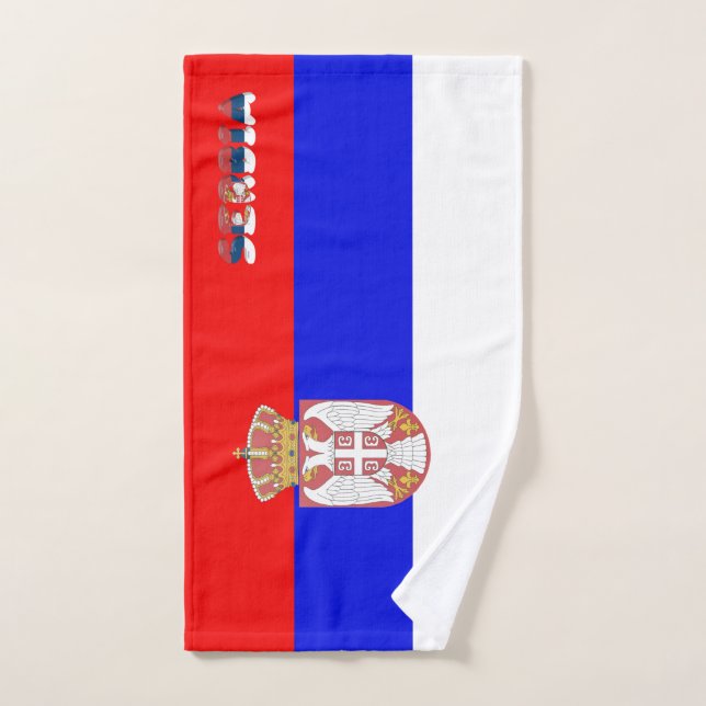 Bandera servia (Toalla de mano)