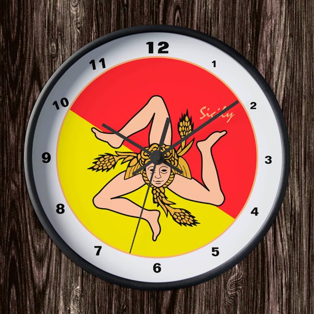 Bandera siciliana, reloj de diseño y moda sicilian (Subido por el creador)