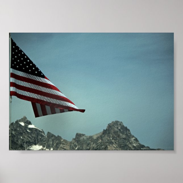 Bandera sobre impresión de Teton (Frente)