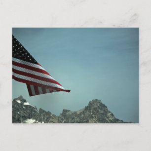 Bandera sobre la postal del tetón