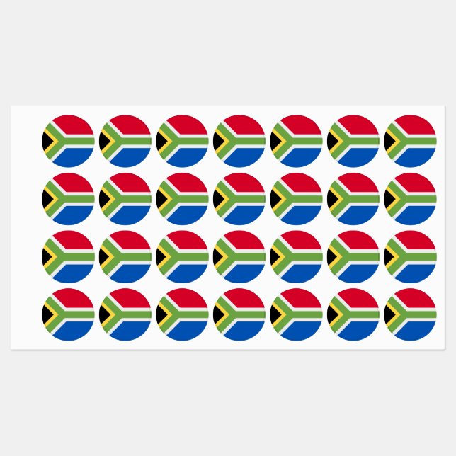 Bandera sudafricana: Plancha en las etiquetas (Hoja)