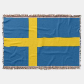 Bandera sueca tejida con manta de tiro | Orgullo d