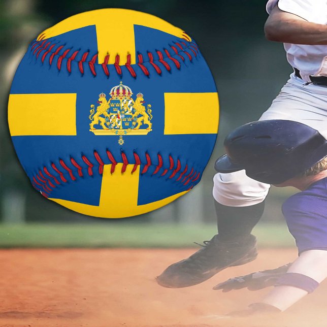 Bandera sueca y bolas de béisbol (Subido por el creador)
