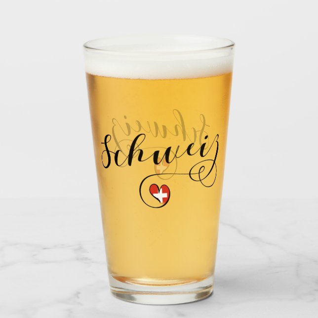 Bandera Suiza En El Corazón, Schweiz, Suiza (Reverso (lleno))