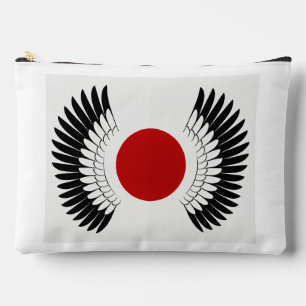 Bandera Tanchō y bolsa de cosméticos