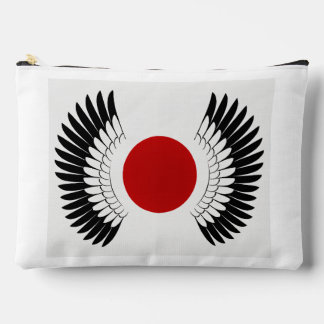 Bandera Tanchō y bolsa de cosméticos