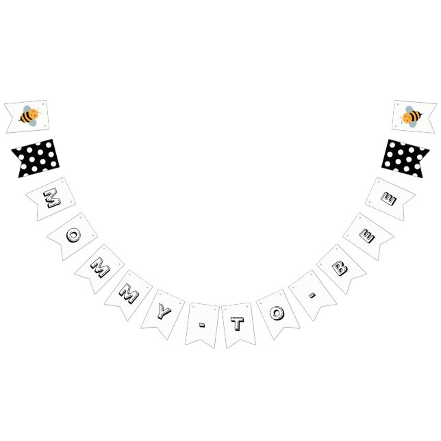 Bandera temática de Baby Shower de la abeja - mamá (Todo)