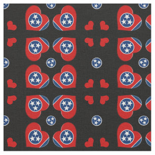 Bandera Tennessee & Corazones Tennessee tela de mo
