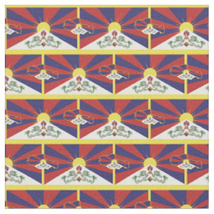 Bandera tibetana y tela de mapa tibetano/moda